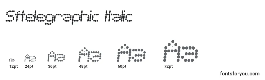 Размеры шрифта Sftelegraphic Italic