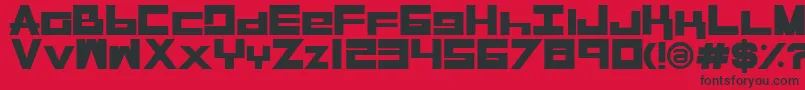 RasegplBold Font – Black Fonts on Red Background