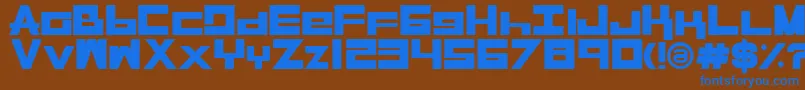 Шрифт RasegplBold – синие шрифты на коричневом фоне