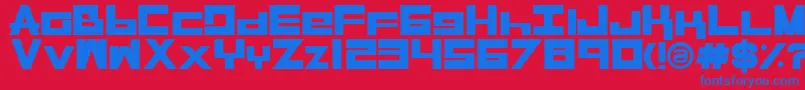 fuente RasegplBold – Fuentes Azules Sobre Fondo Rojo