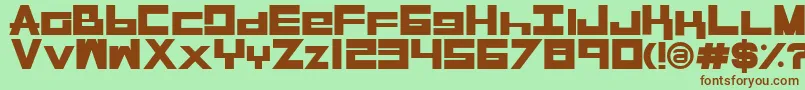 RasegplBold Font – Brown Fonts on Green Background