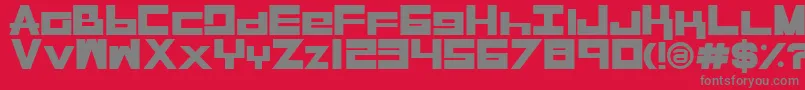 RasegplBold Font – Gray Fonts on Red Background