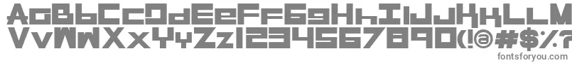 フォントRasegplBold – 白い背景に灰色の文字