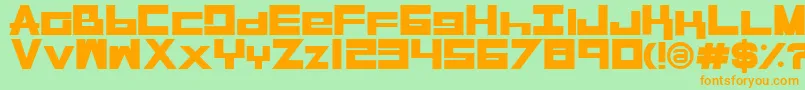 RasegplBold Font – Orange Fonts on Green Background