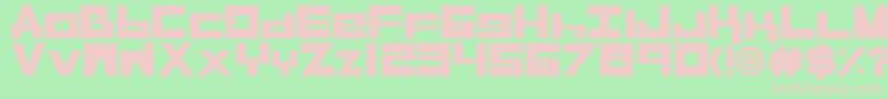 フォントRasegplBold – 緑の背景にピンクのフォント