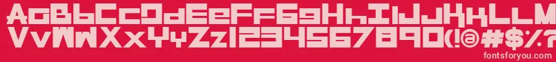 RasegplBold Font – Pink Fonts on Red Background