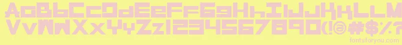 RasegplBold Font – Pink Fonts on Yellow Background