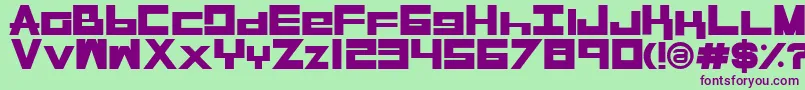 RasegplBold Font – Purple Fonts on Green Background