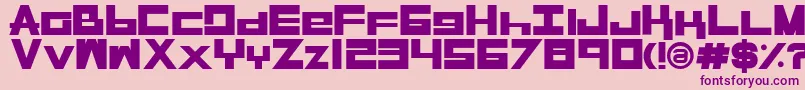 RasegplBold Font – Purple Fonts on Pink Background
