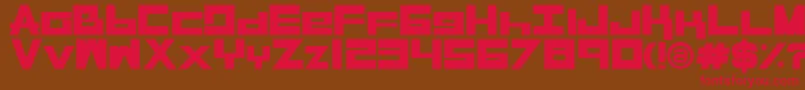 RasegplBold Font – Red Fonts on Brown Background