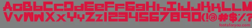 RasegplBold Font – Red Fonts on Gray Background
