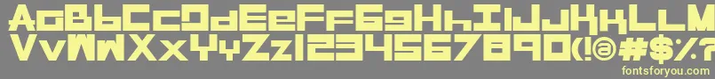 RasegplBold-fontti – keltaiset fontit harmaalla taustalla