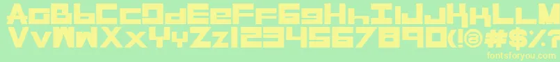 RasegplBold Font – Yellow Fonts on Green Background