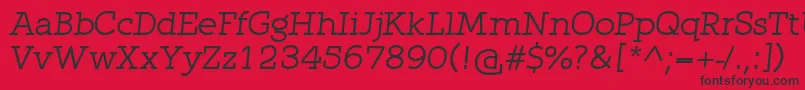 QlarendonItalic Font – Black Fonts on Red Background