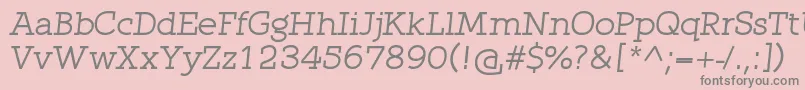 QlarendonItalic-Schriftart – Graue Schriften auf rosa Hintergrund