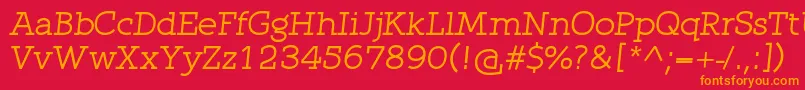 QlarendonItalic Font – Orange Fonts on Red Background