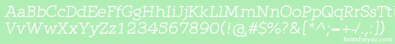 QlarendonItalic Font – White Fonts on Green Background