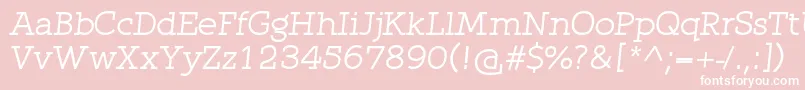 QlarendonItalic Font – White Fonts on Pink Background