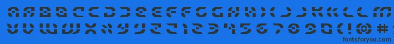 Starfightertitle Font – Black Fonts on Blue Background