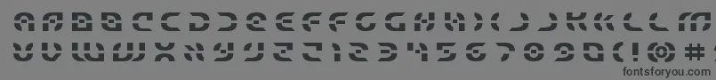 フォントStarfightertitle – 黒い文字の灰色の背景