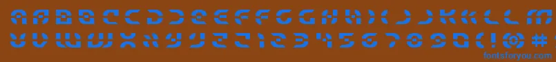 Starfightertitle Font – Blue Fonts on Brown Background