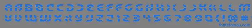 Starfightertitle Font – Blue Fonts on Gray Background