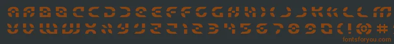 Starfightertitle-fontti – ruskeat fontit mustalla taustalla