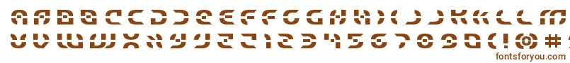 Starfightertitle-fontti – ruskeat fontit valkoisella taustalla