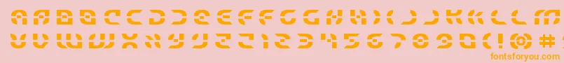 Starfightertitle Font – Orange Fonts on Pink Background