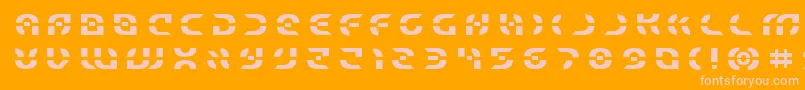 Starfightertitle Font – Pink Fonts on Orange Background