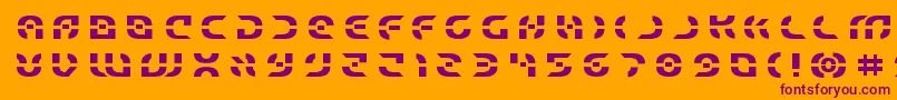 Starfightertitle Font – Purple Fonts on Orange Background