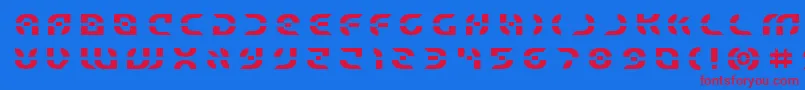 Starfightertitle Font – Red Fonts on Blue Background