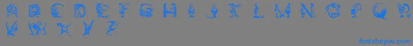 Lisätietoja ElfabetDecorative-fontista ElfabetDecorative-fontti – siniset fontit harmaalla taustalla
