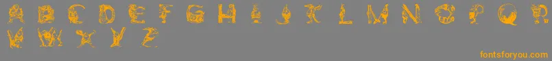 En savoir plus sur la police ElfabetDecorative Police ElfabetDecorative – polices orange sur fond gris