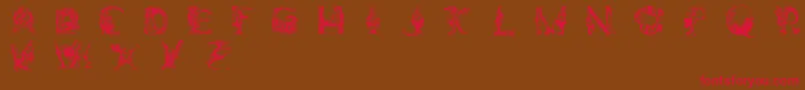 ElfabetDecorative Font – Red Fonts on Brown Background
