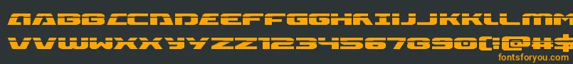 Шрифт Iapetuslaser – оранжевые шрифты на чёрном фоне