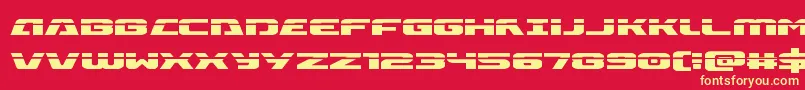 Iapetuslaser Font – Yellow Fonts on Red Background