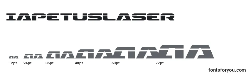 Размеры шрифта Iapetuslaser