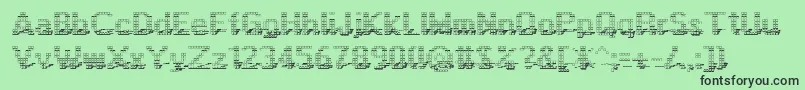 Display3Dotf Font – Black Fonts on Green Background