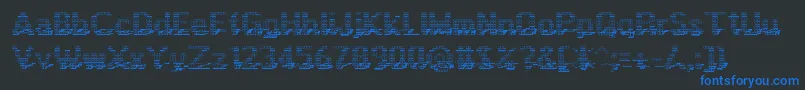 Display3Dotf Font – Blue Fonts on Black Background