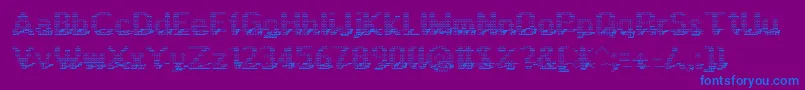 Display3Dotf-fontti – siniset fontit violetilla taustalla