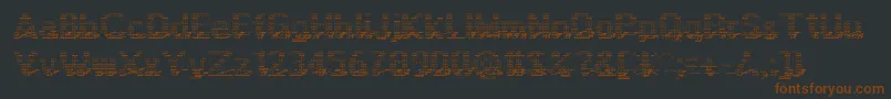Display3Dotf Font – Brown Fonts on Black Background