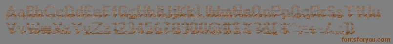 Display3Dotf Font – Brown Fonts on Gray Background