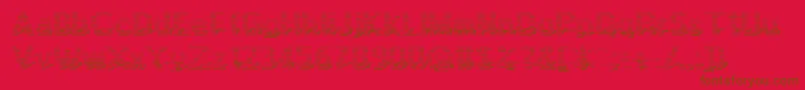 Display3Dotf Font – Brown Fonts on Red Background