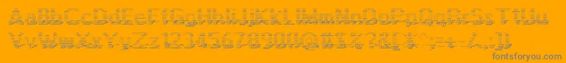 Display3Dotf Font – Gray Fonts on Orange Background