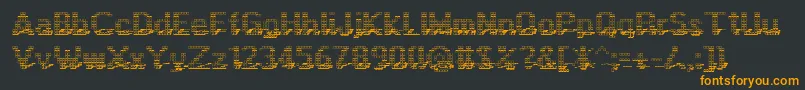 フォントDisplay3Dotf – 黒い背景にオレンジの文字