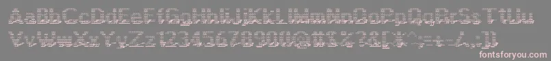 フォントDisplay3Dotf – 灰色の背景にピンクのフォント