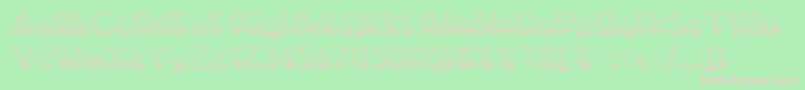 フォントDisplay3Dotf – 緑の背景にピンクのフォント