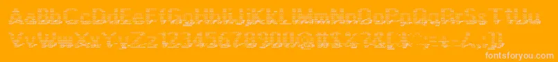 Display3Dotf Font – Pink Fonts on Orange Background