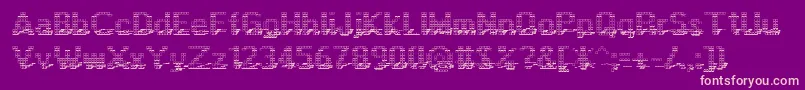 Display3Dotf Font – Pink Fonts on Purple Background